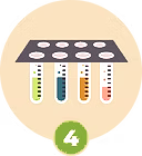 Próbówki, które są badane w laboratorium BeAgro.