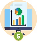 Ekran komputera przedstawiający wykresy z wynikami badań gleby